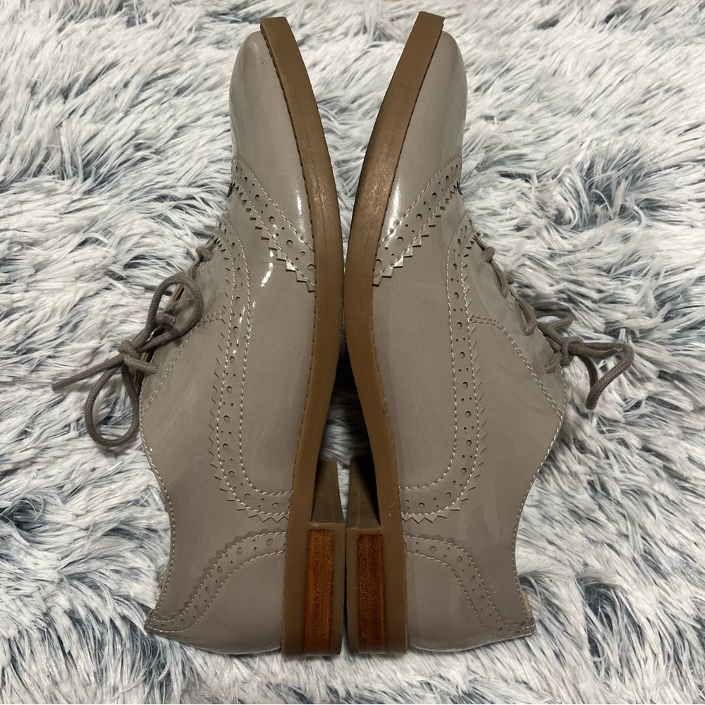 Brand New Franco Sarto "Imagine" Gray Patent Leather Wingtip Oxford Shoes 8M - Picture 4 of 16